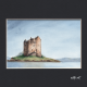 Castle Stalker - Szkocja - Pejzaż - Ręcznie malowany obraz na ścianę lub na prezent - Akwarela - Piktu -Piktu.art
